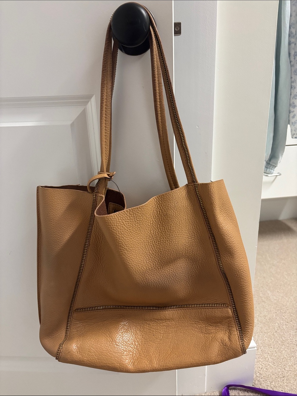 Botkier tan zipper tote bag